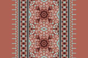 Silk fabric Patola sari Pattern Seamless Mughal architecture Motif embroidery, Pixel Ikat embroidery Design for Print indonesian batik motif embroidery native american kurta mughal design vector