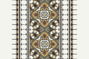 Silk fabric Patola sari Pattern Seamless Mughal architecture Motif embroidery, Pixel Ikat embroidery Design for Print lace pattern seamless pattern vintage shibori jacquard seamless vector