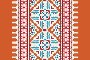 Silk fabric Patola sari Pattern Seamless Mughal architecture Motif embroidery, Pixel Ikat embroidery Design for Print scandinavian pattern saree ethnic nativity gypsy pattern vector