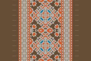 Silk fabric Patola sari Pattern Seamless Mughal architecture Motif embroidery, Pixel Ikat embroidery Design for Print border embroidery ancient egypt vector