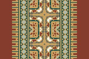 Silk fabric Patola sari Pattern Seamless Mughal architecture Motif embroidery, Pixel Ikat embroidery Design for Print jacquard slavic pattern folklore pattern kente arabesque vector