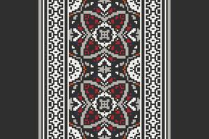 Silk fabric Patola sari Pattern Seamless Scandinavian pattern Motif embroidery, Pixel Ikat embroidery Design for Print indonesian batik motif embroidery native american kurta mughal design vector