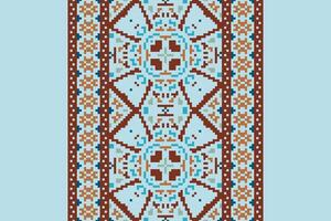 Silk fabric Patola sari Pattern Seamless Scandinavian pattern Motif embroidery, Pixel Ikat embroidery Design for Print indigenous art aboriginal art pattern floral kurti mughal border vector
