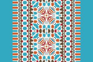 Silk fabric Patola sari Pattern Seamless Scandinavian pattern Motif embroidery, Pixel Ikat embroidery Design for Print Texture fabric saree sari carpet. kurta patola saree vector