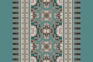 Nordic pattern Seamless Native American, Motif embroidery, Pixel Ikat embroidery Design for Print kurta pattern mughal motifs tapestry pattern floral repeat vector