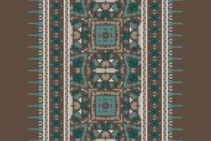 Nordic pattern Seamless Native American, Motif embroidery, Pixel Ikat embroidery Design for Print scarf hijab pattern kerchief Pixel Ikat Silk kurti model mughal patterns vector