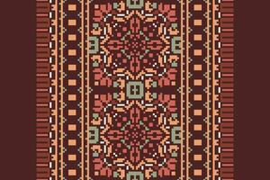 Nordic pattern Seamless Bandana print silk Motif embroidery, Pixel Ikat embroidery Design for Print australian curtain pattern geometric pillow model kurti mughal flowers vector