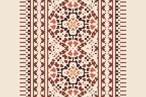 Nordic pattern Seamless Australian aboriginal pattern Motif embroidery, Pixel Ikat embroidery Design for Print tapestry floral kimono repeat pattern lacing spanish motif vector