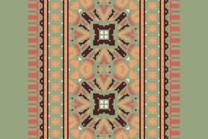 Nordic pattern Seamless Australian aboriginal pattern Motif embroidery, Pixel Ikat embroidery Design for Print indonesian batik motif embroidery native american kurta mughal design vector