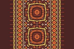 Nordic pattern Seamless Mughal architecture Motif embroidery, Pixel Ikat embroidery Design for Print indonesian batik motif embroidery native american kurta mughal design vector