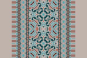 Nordic pattern Seamless Australian aboriginal pattern Motif embroidery, Pixel Ikat embroidery Design for Print scandinavian pattern saree ethnic nativity gypsy pattern vector