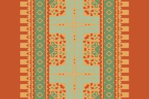 Nordic pattern Seamless Scandinavian pattern Motif embroidery, Pixel Ikat embroidery Design for Print indigenous art aboriginal art pattern floral kurti mughal border vector