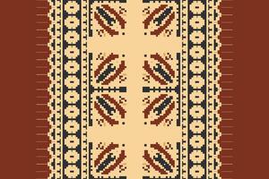 Nordic pattern Seamless Scandinavian pattern Motif embroidery, Pixel Ikat embroidery Design for Print endless arabesque cloth dupatta shawl bandana print silk kurta men vector