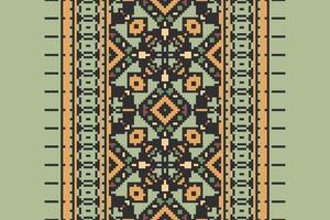 Nordic pattern Seamless Scandinavian pattern Motif embroidery, Pixel Ikat embroidery Design for Print tie dyeing pillowcase sambal puri kurti mughal architecture vector