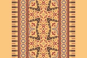 Nordic pattern Seamless Mughal architecture Motif embroidery, Pixel Ikat embroidery Design for Print scandinavian pattern saree ethnic nativity gypsy pattern vector