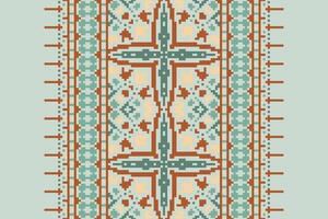 Nordic pattern Seamless Scandinavian pattern Motif embroidery, Pixel Ikat embroidery Design for Print egyptian pattern tibetan mandala bandanna vector