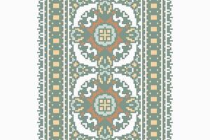 Nordic pattern Seamless Scandinavian pattern Motif embroidery, Pixel Ikat embroidery Design for Print border embroidery ancient egypt vector