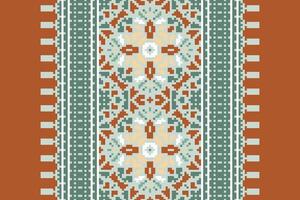 Nordic pattern Seamless Scandinavian pattern Motif embroidery, Pixel Ikat embroidery Design for Print scandinavian pattern saree ethnic nativity gypsy pattern vector