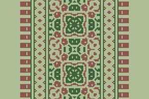 Navajo pattern Seamless Bandana print silk Motif embroidery, Pixel Ikat embroidery Design for Print scarf hijab pattern kerchief Pixel Ikat Silk kurti model mughal patterns vector