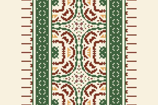 Navajo pattern Seamless Bandana print silk Motif embroidery, Pixel Ikat embroidery Design for Print australian curtain pattern geometric pillow model kurti mughal flowers