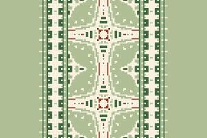 Navajo pattern Seamless Bandana print silk Motif embroidery, Pixel Ikat embroidery Design for Print tie dyeing pillowcase sambal puri kurti mughal architecture vector