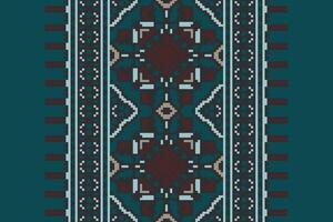 Navajo pattern Seamless Bandana print silk Motif embroidery, Pixel Ikat embroidery Design for Print scandinavian pattern saree ethnic nativity gypsy pattern vector