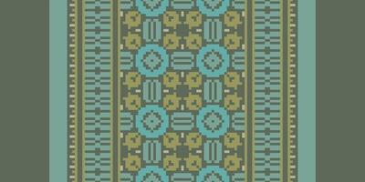 Navajo pattern Seamless Bandana print silk Motif embroidery, Pixel Ikat embroidery Design for Print scarf hijab pattern kerchief Pixel Ikat Silk kurti model mughal patterns vector