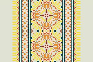 Navajo pattern Seamless Australian aboriginal pattern Motif embroidery, Pixel Ikat embroidery Design for Print egyptian pattern tibetan mandala bandanna vector