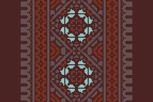 Navajo pattern Seamless Mughal architecture Motif embroidery, Pixel Ikat embroidery Design for Print egyptian pattern tibetan mandala bandanna vector