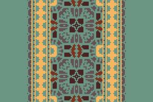 Navajo pattern Seamless Scandinavian pattern Motif embroidery, Pixel Ikat embroidery Design for Print endless arabesque cloth dupatta shawl bandana print silk kurta men vector