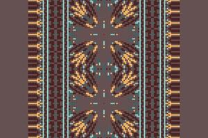 Navajo pattern Seamless Scandinavian pattern Motif embroidery, Pixel Ikat embroidery Design for Print Texture fabric saree sari carpet. kurta patola saree vector