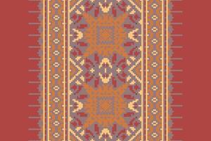 Navajo pattern Seamless Scandinavian pattern Motif embroidery, Pixel Ikat embroidery Design for Print pattern vintage flower folk navajo patchwork pattern vector