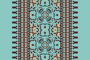 Navajo pattern Seamless Scandinavian pattern Motif embroidery, Pixel Ikat embroidery Design for Print scarf hijab pattern kerchief Pixel Ikat Silk kurti model mughal patterns vector