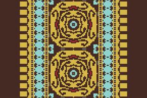 Navajo pattern Seamless Scandinavian pattern Motif embroidery, Pixel Ikat embroidery Design for Print border embroidery ancient egypt vector