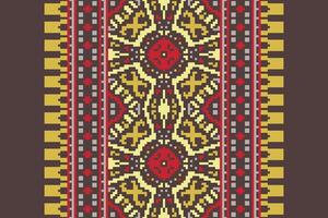 Patchwork pattern Seamless Native American, Motif embroidery, Pixel Ikat embroidery Design for Print indonesian batik motif embroidery native american kurta mughal design vector