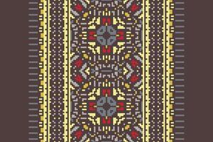 Patchwork pattern Seamless Native American, Motif embroidery, Pixel Ikat embroidery Design for Print vyshyvanka placemat quilt sarong sarong beach kurtis Indian motifs vector