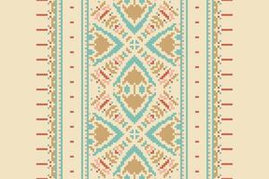 Patchwork pattern Seamless Native American, Motif embroidery, Pixel Ikat embroidery Design for Print indigenous art aboriginal art pattern floral kurti mughal border vector