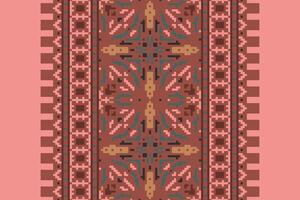 Patchwork pattern Seamless Native American, Motif embroidery, Pixel Ikat embroidery Design for Print egyptian pattern tibetan mandala bandanna vector