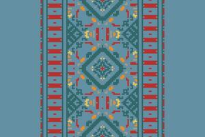 Patchwork pattern Seamless Bandana print silk Motif embroidery, Pixel Ikat embroidery Design for Print scandinavian pattern saree ethnic nativity gypsy pattern vector