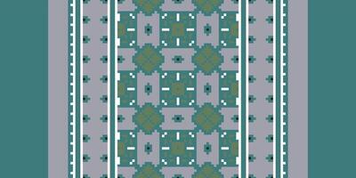 Motif folklore pattern Seamless Bandana print silk Motif embroidery, Pixel Ikat embroidery Design for Print pattern vintage flower folk navajo patchwork pattern vector
