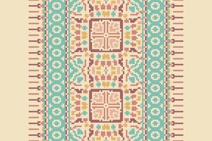 Patchwork pattern Seamless Bandana print silk Motif embroidery, Pixel Ikat embroidery Design for Print tie dyeing pillowcase sambal puri kurti mughal architecture vector