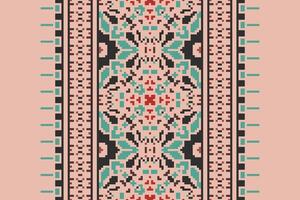 Patchwork pattern Seamless Australian aboriginal pattern Motif embroidery, Pixel Ikat embroidery Design for Print pattern vintage flower folk navajo patchwork pattern vector