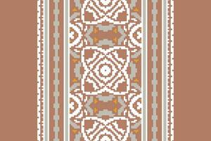 Patchwork pattern Seamless Mughal architecture Motif embroidery, Pixel Ikat embroidery Design for Print scarf hijab pattern kerchief Pixel Ikat Silk kurti model mughal patterns vector