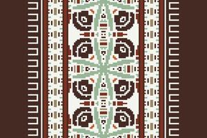 Patchwork pattern Seamless Mughal architecture Motif embroidery, Pixel Ikat embroidery Design for Print egyptian pattern tibetan mandala bandanna vector