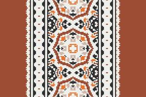 Patchwork pattern Seamless Scandinavian pattern Motif embroidery, Pixel Ikat embroidery Design for Print pattern vintage flower folk navajo patchwork pattern vector