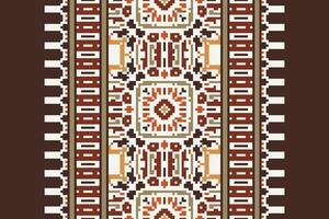 Patchwork pattern Seamless Mughal architecture Motif embroidery, Pixel Ikat embroidery Design for Print figure tribal ink on cloth patola sari vector