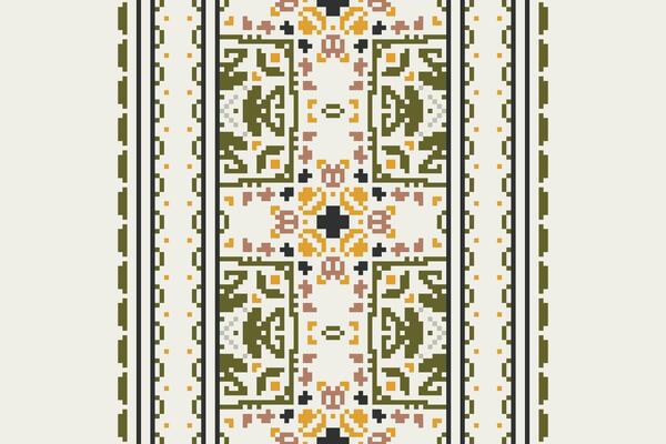 Patchwork pattern Seamless Mughal architecture Motif embroidery, Pixel Ikat embroidery Design for Print tapestry floral kimono repeat pattern lacing spanish motif