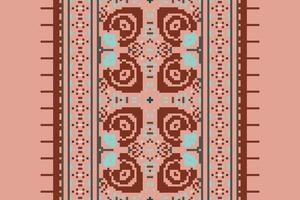 Patchwork pattern Seamless Scandinavian pattern Motif embroidery, Pixel Ikat embroidery Design for Print indigenous art aboriginal art pattern floral kurti mughal border vector
