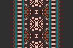 Patchwork pattern Seamless Scandinavian pattern Motif embroidery, Pixel Ikat embroidery Design for Print scandinavian pattern saree ethnic nativity gypsy pattern vector
