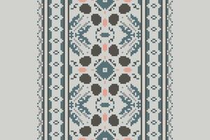 Patchwork pattern Seamless Scandinavian pattern Motif embroidery, Pixel Ikat embroidery Design for Print tapestry floral kimono repeat pattern lacing spanish motif vector